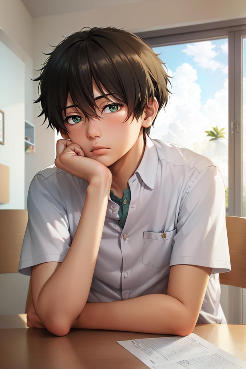 00037-1300211866-(masterpiece, best quality_1.2), , upper body, solo, male focus, 1boy, oreki houtarou, bored, closed mouth, looking at viewer, s.jpg